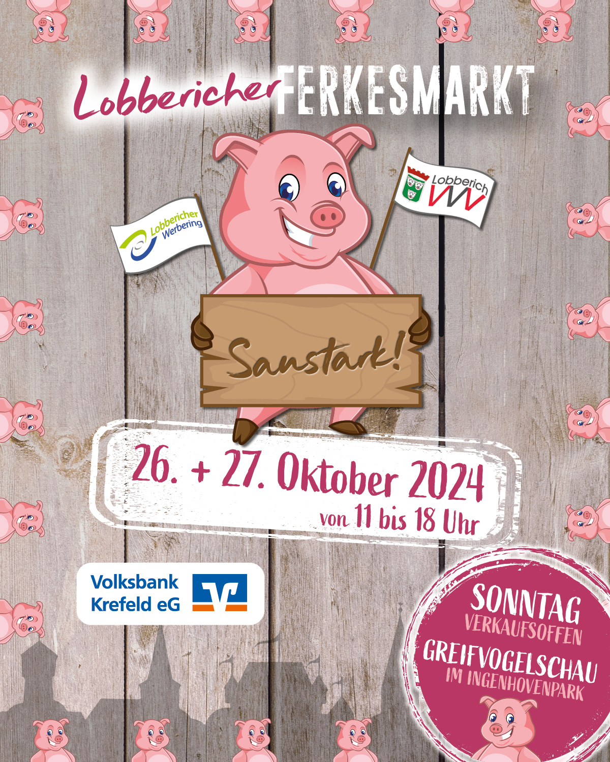 Plakat Ferkesmarkt 2024 Facebook mit Öffnungszeiten